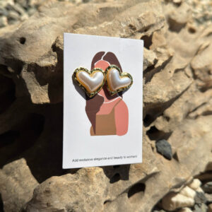 Gold Pearl Heart